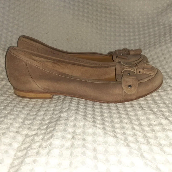 NAVYBOOT-Italy-Taupe Suede Tasseled Loafers-Sz 38-Excellent - Picture 4 of 7